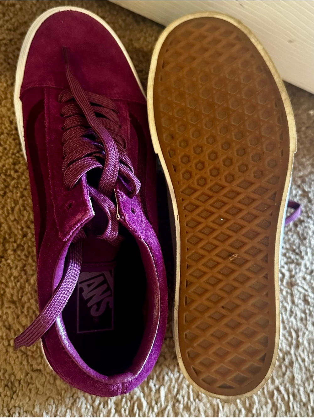 Vans Platform Suede Sneakers - Purple and White - Picture 5 of 5